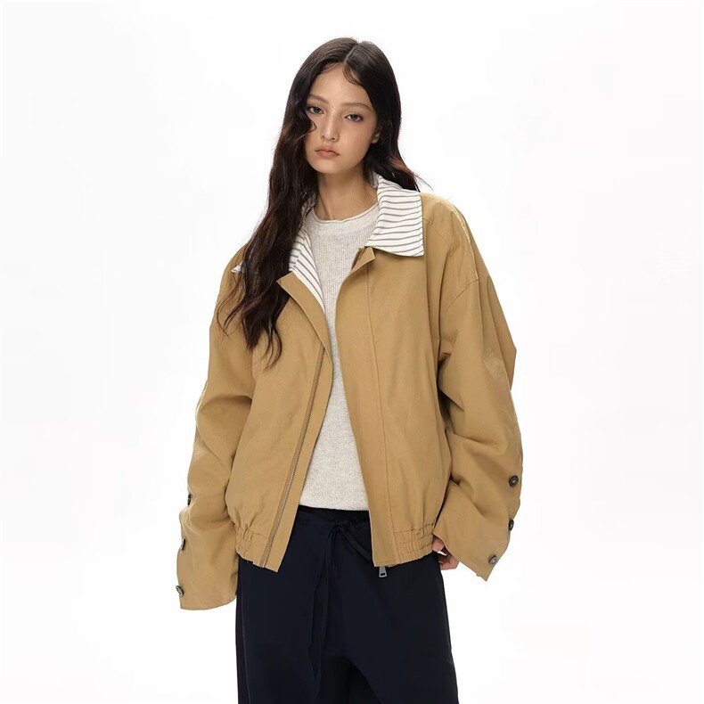 假两件棒球服外套男女生短款春秋新款宽松休闲洋气高级感上衣夹克，男装夹克，星座302B-2