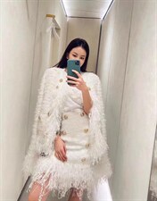 现货哦流苏小香针织外套，黑白两个色，其它，CHERRY·印