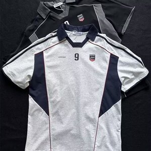 美式运动Polo衫男夏高街印花T恤潮牌宽松机车情侣短袖GA366 P41图片