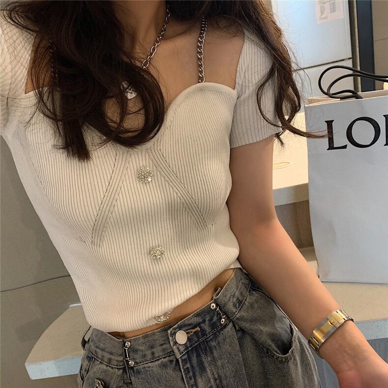 露肩针织，女装，XTZ style