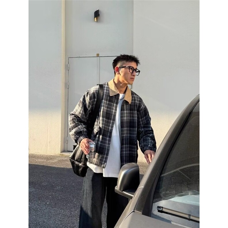 简约ins原宿流行文艺潮流格子外套日系百搭时尚气质新款慵懒,女装短外套,星座506A