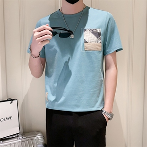 社会小伙2025新款夏季短袖T恤男士潮牌A313-1-5806-P48 68元图片