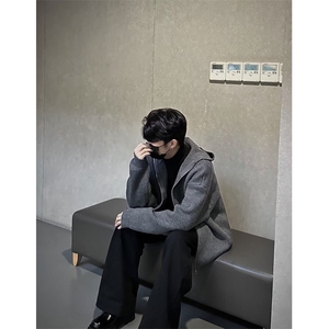 简约日系新款百搭慵懒潮时尚鹿毛绒连帽拉链毛衣513AMY2593P52图片