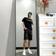 牛仔裤短裤青春流行潮时尚文艺夏季破洞牛仔裤NZ322，男装牛仔裤，星座1109-3