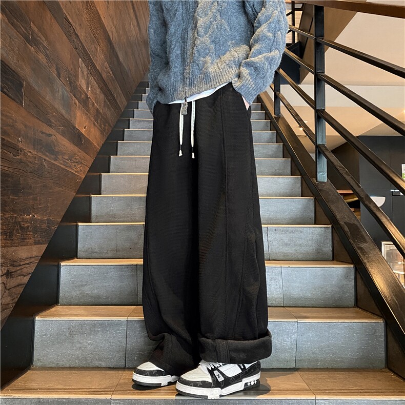 抖音品质拼接结构设计华夫格加厚休闲裤B315-K25900JR-特p45控88,男装休闲裤,电商B315