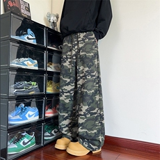 美式复古迷彩卫裤水洗宽松直筒阔腿休闲长裤男5Q1147-TP35不，男装休闲裤，电商A102