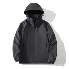 秋季冲锋衣男宽松男士潮夹克男装外套可卸帽子上衣A266-JK81-P45，男装夹克，电商A266