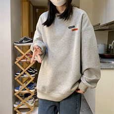中性风！抖音直播高品质重磅卫衣男圆领卫衣女XW371-P45，男装卫衣，电商B371