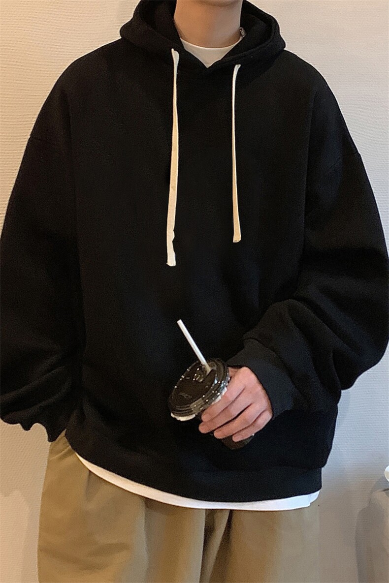 纯棉连帽卫衣男大码运动帽衫宽松薄WY2099-P35,男装卫衣,电商A040