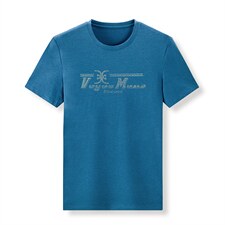 FL-SM3121男式2023年夏季新款丝光棉T恤衫男短袖圆领休闲体恤P53，男装T恤，电商B360