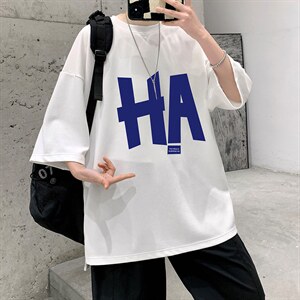 Q11258-P30春夏季七分袖t恤男大码五分袖男短袖中袖大皂风，男装T恤，电商A040