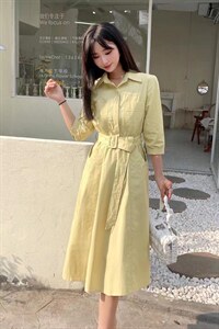 夏季收腰连衣裙,女装连衣裙,吉之红