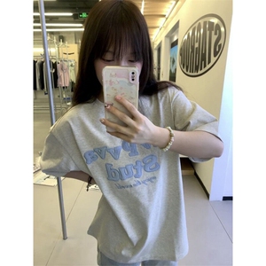 原版贴绒刺绣纯棉短袖ZX0225-P35图片
