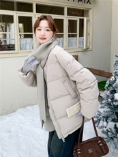 2025现货针织围巾韩系羽绒服210-3292-P300-K448短款白鸭绒，女装羽绒服，韩蜜菓