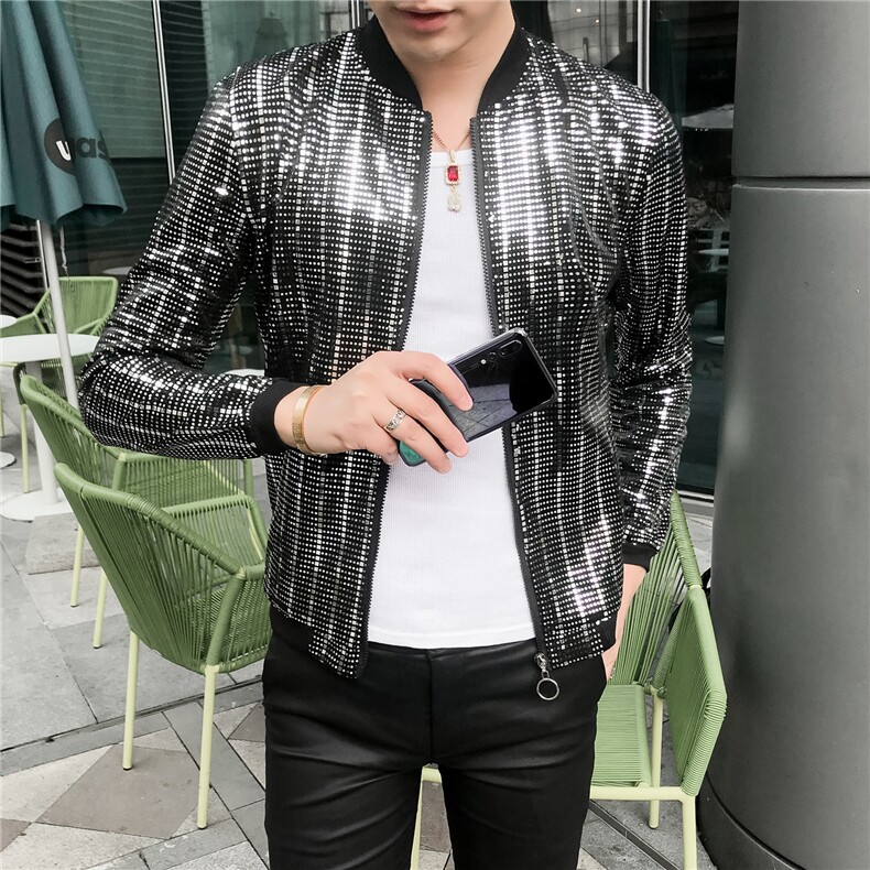 2021夏季新款男士个性时尚防晒衣夜店发型师夹克社会外套A95-P60图片