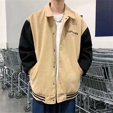 拼接撞色棒球服夹克男秋冬季新款情侣外美式复古宽松外套w039-p55，男装夹克，星座1008-2