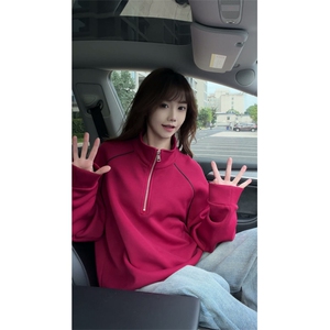 新款线条感立领层次感休闲秋冬款卫衣 打底潮流 特P45加绒特P55图片