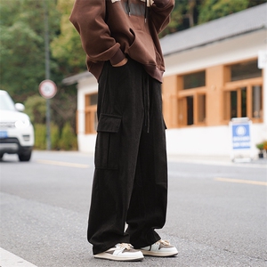 春秋季ins潮牌宽松百搭阔腿长裤cityboy日系工装裤男士 K5167-P43图片