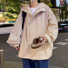 大码连帽冲锋衣户外春季新款夹克防水外套情侣款A266-JK8018-P45，男装夹克，电商A266