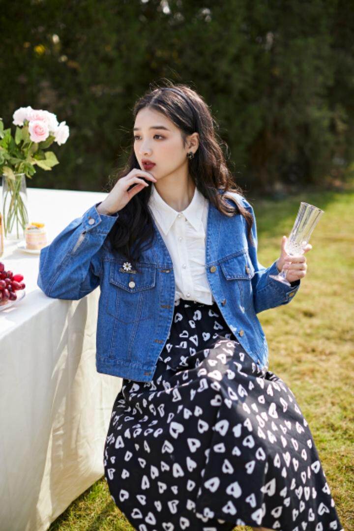 V领牛仔外套，其它，咔柠