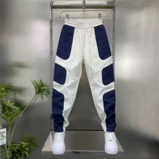 裤子薄款新款男士拼色束休闲裤九分时尚宽松拼接潮流小脚百搭哈伦，男装休闲裤，星座1210-1