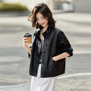 【秋季女装新款】大量现货短款皮衣外套P-115，女装皮衣，简古
