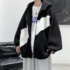冬装羊羔毛宽松休闲中性情侣棉衣外套上衣男装女装棉袄DM71-P95，男装棉衣，电商D321-1