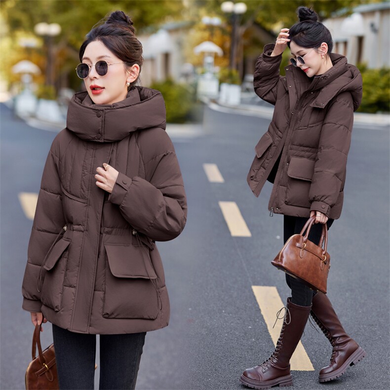冬季新款羽绒棉棉衣女短款加厚保暖外套收腰显瘦时尚百搭棉服，女装棉衣/棉服，利佳可人
