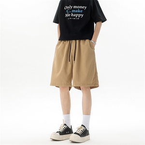 8XL-M冰丝凉感短裤特大码纯色休闲中裤子沙滩五分裤DK1307/特P28图片