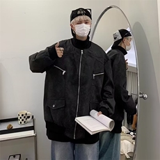 渐变皮夹克男韩版潮流美式高街帅2024秋冬新款HT24-P88，男装夹克，星座1109-3