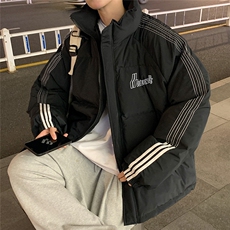 港风冬季新款织带字母立领羽绒服男潮宽松印花YR6114P225控268，男装羽绒服，电商A268A