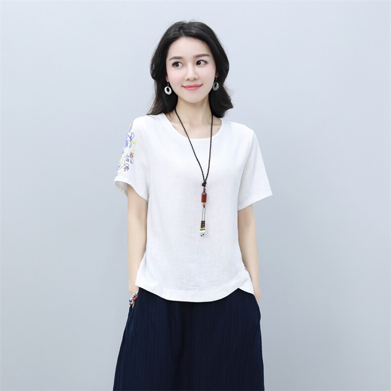 气质韩版时尚2021年春季短袖圆领T恤纯色简约都市百搭舒适,女装T恤,涵誉