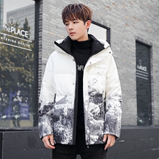 23秋冬新款雪山渐变羽绒服男女潮牌保暖外套外贸团服班服126P80，男装羽绒服，星座1602B（原101B-1）