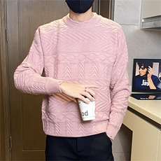 M3020-特P68领口破洞毛衣男女宽松韩版百搭加厚打底针织衫，男装T恤，电商D310B-1