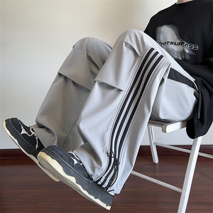 ！ 815A-MK98522-P45特 美式三条杠折痕休闲裤直筒运动裤男图片