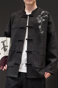 秋冬风外套潮刺绣麂皮绒潮时尚夹克A227-WT308Y-P110-控145图片