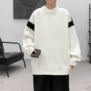 针织衫男2024新款打底内搭白色毛衣外套慵懒风线衣高级感M267/P54图片