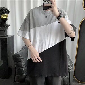 男圆领T恤宽松短袖T34P25图片