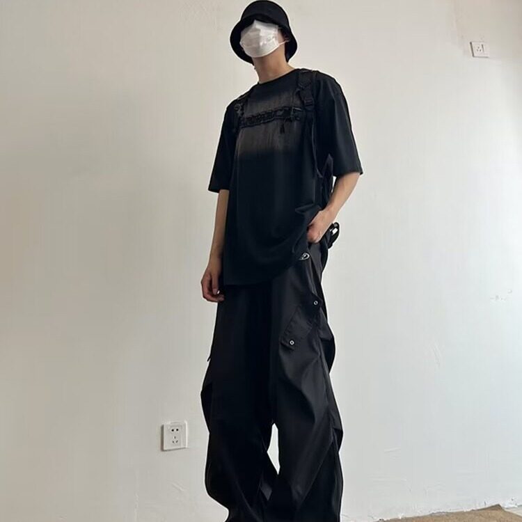 美式街头潮牌直筒阔腿宽松工装裤秋冬季男裤子WL155-P38加绒45,男装工装外套,星座1008