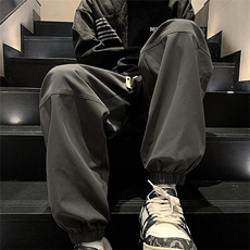 24春款港风工装休闲裤束脚裤男KP213P55，男装休闲裤，星座1204-3