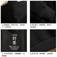 WY2047-P35加绒款-P40纯棉连帽卫衣男大码运动帽衫宽松薄砖墙，男装卫衣，电商A040A