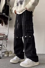 现货美式工装裤牌暗黑ins阔腿休闲长裤春秋宽松高街伐木裤子男，男装工装外套，星座218-1（原230）