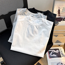 美式圆领短袖男宽松设计感痞帅T恤夏季慵懒风上衣服潮T05581-P33，男装T恤，星座308B-1