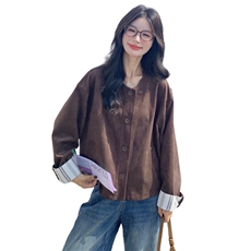 麂皮绒外套带包2D014-9086-P165-K238，女装短外套，2D014