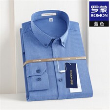 高端衬衫男长袖2023秋季中年宽松商务休闲免烫纯色衬衣薄款，男装衬衫，电商B212（原钱塘6029）