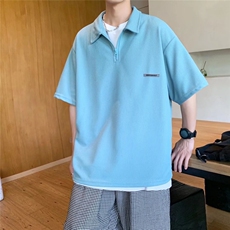 韩版polo衫短袖t恤日系2023夏季宽松潮半袖百搭上衣服W2765-P30，男装Polo衫，星座412-2