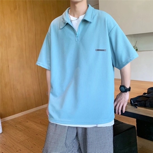 韩版polo衫短袖t恤日系2023夏季宽松潮半袖百搭上衣服W2765-P30图片