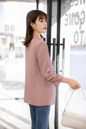 气质西装小外套，女装西装，水锦红