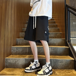 华夫格短裤男夏季薄款潮牌百搭外穿运动裤子宽松跑步休闲五分中裤