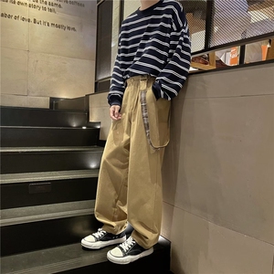 男秋季新款港风休闲吊带裤EK54P36图片